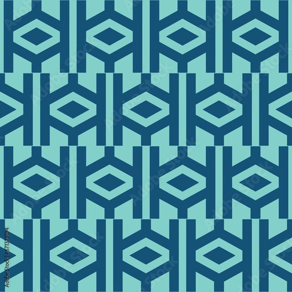 Fototapeta A geometric figure that is a seamless pattern.