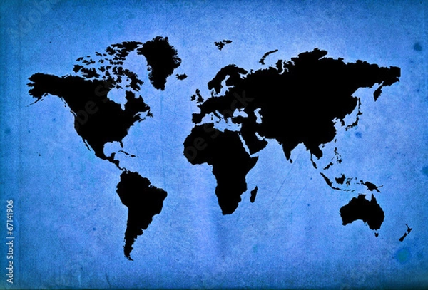 Fototapeta Grunge world map