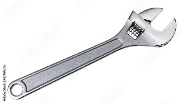 Fototapeta Adjustable wrench isolated on white background