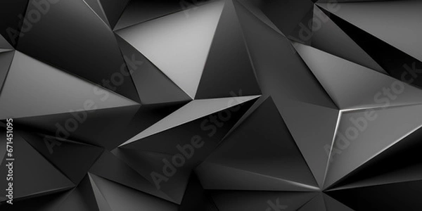 Fototapeta Black Geometric Wallpaper Background Created Using Artificial Intelligence