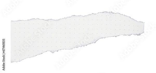 Obraz torn polka dot paper sheet on transparent background png file