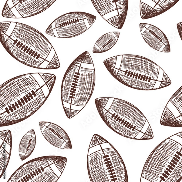 Obraz American football seamless pattern