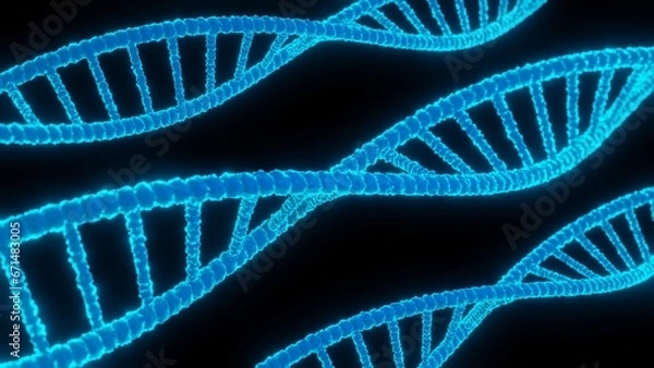 Obraz Helix DNA. Molecules structure dna code. Science and Technology concept. 3d illustration.