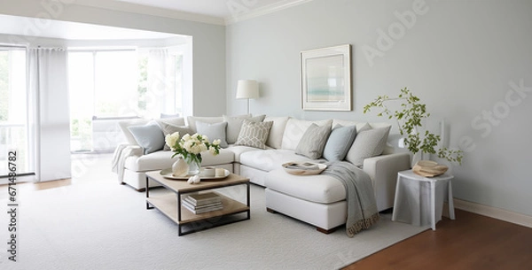 Fototapeta modern living room with sofa, living room interior, modern living room, 