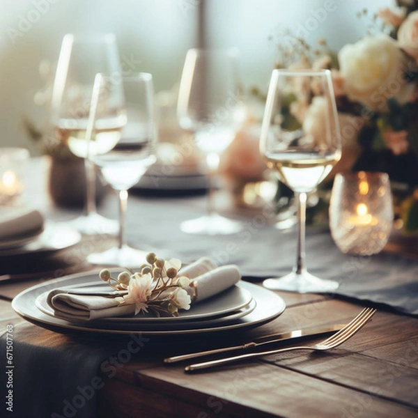 Obraz christmas table setting