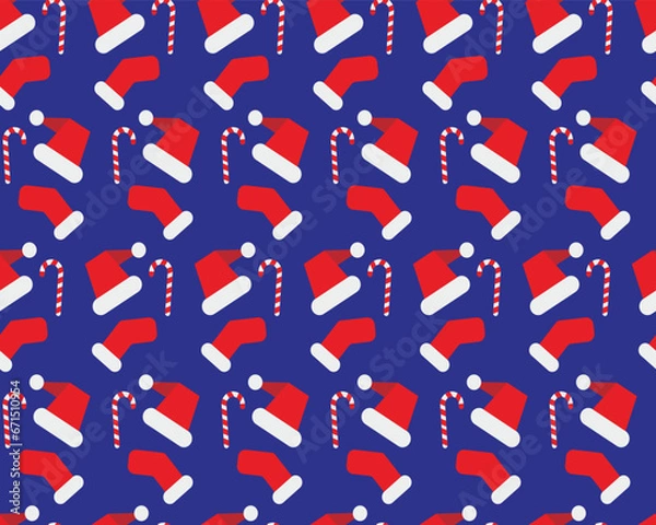 Fototapeta Christmas pattern vector background.