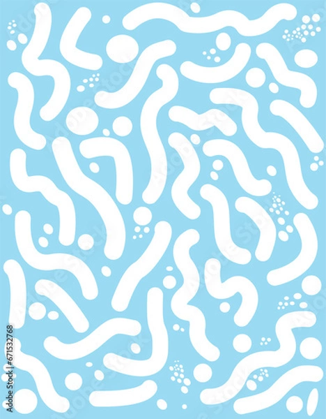 Fototapeta Simple bubbles on a blue background.