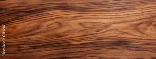 Fototapeta Uniform walnut wooden texture with horizontal veins. Wood background. Seamless pattern.