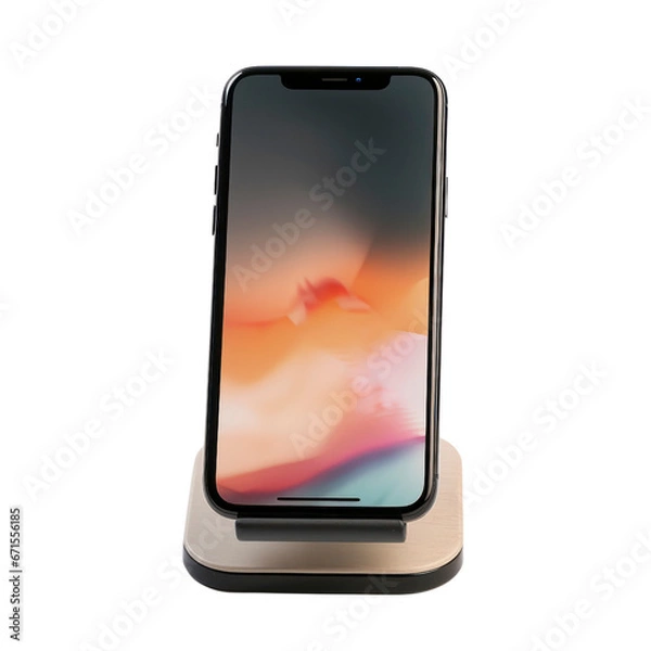 Fototapeta Phone Stand on a isolated white background.