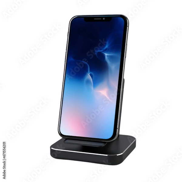 Fototapeta Phone Stand on a isolated white background.
