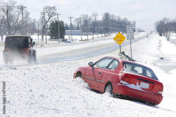 Fototapeta vehicle loses control