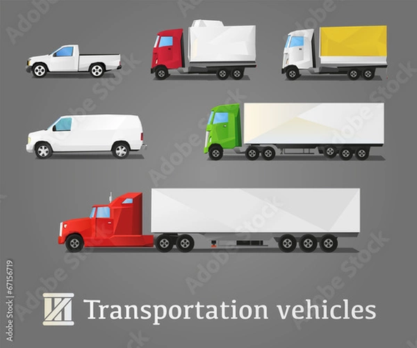 Obraz Vehicles Transportation SET