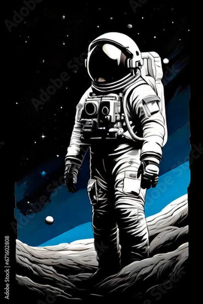 Fototapeta astronaut  space background