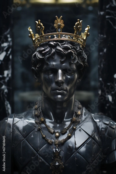 Fototapeta royal statue - generative ai