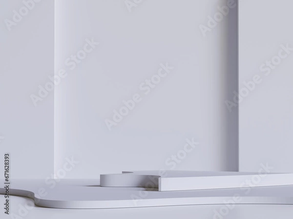 Fototapeta Podium product display scene presentation realistic render illustration