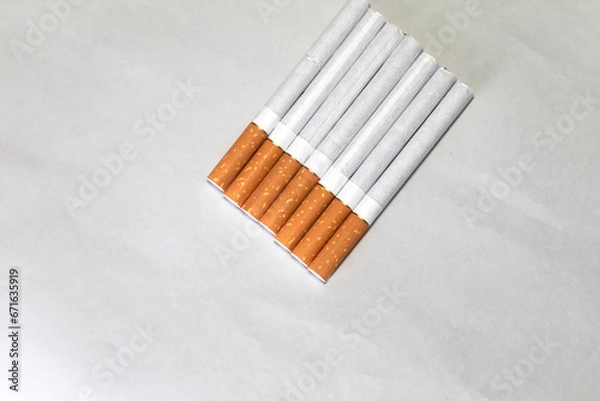 Obraz Cigarettes for smoking with a filter. Tobacco. Photo