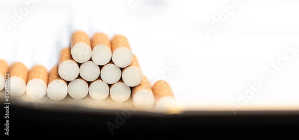 Obraz Cigarettes for smoking with a filter. Tobacco. Photo