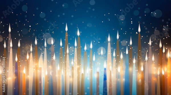 Obraz Burning Candlesticks Abstract Background