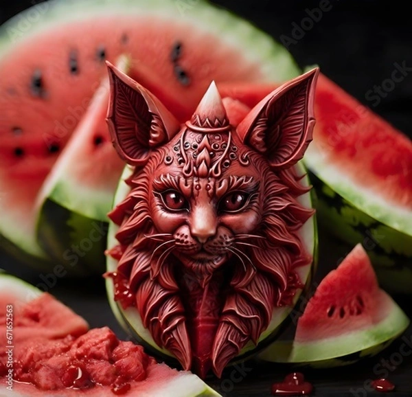 Fototapeta watermelon and slice