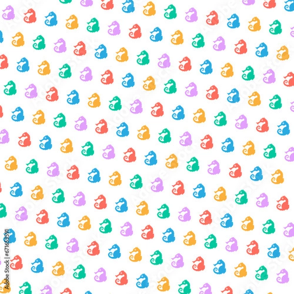 Obraz タツノオトシゴのシームレスなパターン