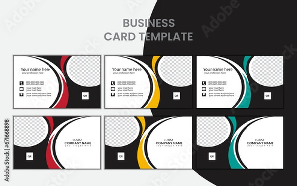 Obraz simple business card design template.