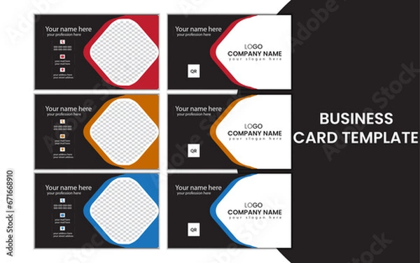 Obraz simple business card design template.