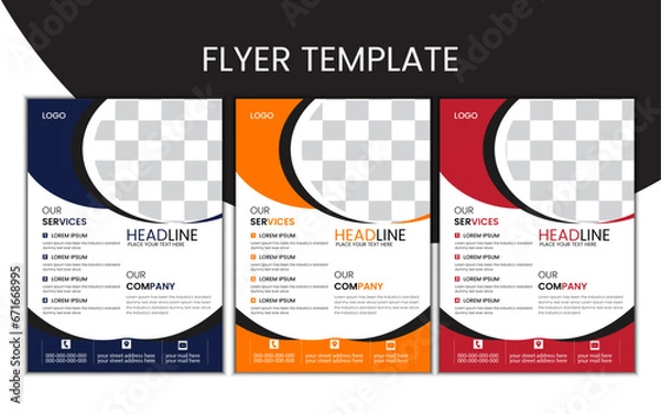 Obraz simple flyer design template.