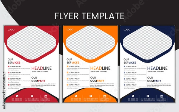 Obraz simple flyer design template.