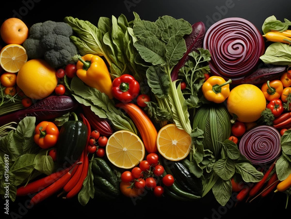 Fototapeta vegetables and fruits