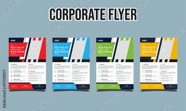 Obraz corporate business flyer, corporate vector design
