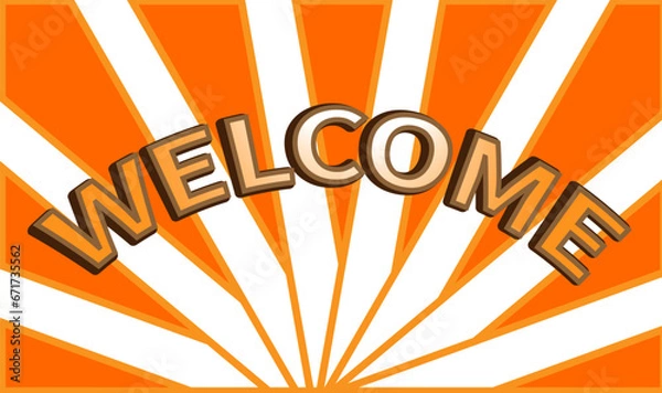 Obraz Wellcome Text effect - Get the effect graphic in style menu