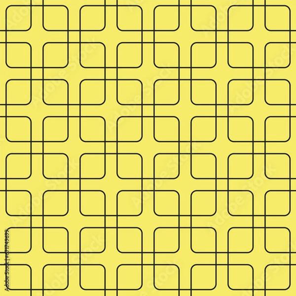 Obraz Contour rounded squares, geometrical seamless pattern