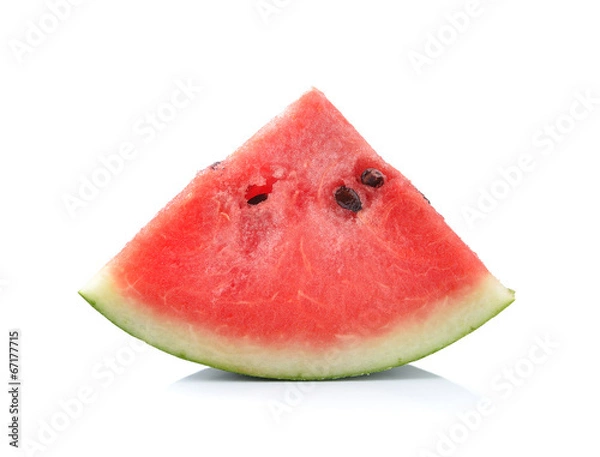 Fototapeta Slice of watermelon on white background