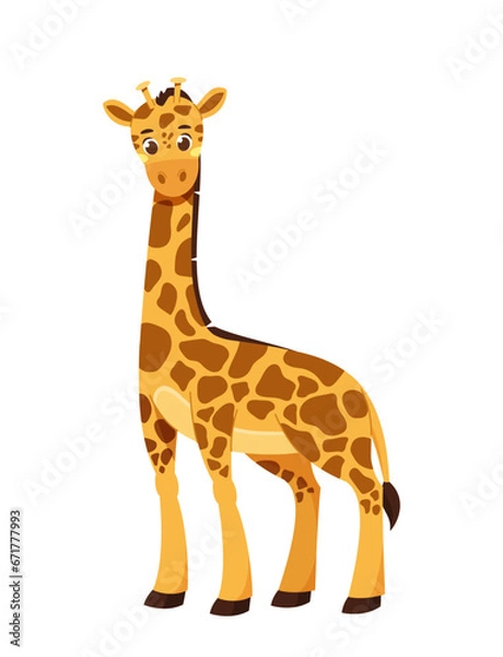 Fototapeta Cute giraffe character vector