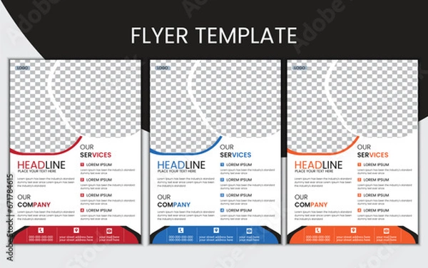 Obraz simple flyer template design.