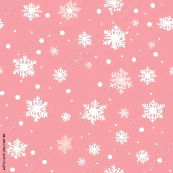 Fototapeta "Snowflake Serenity: A Minimalist Approach to Winter Design" Generativ AI.