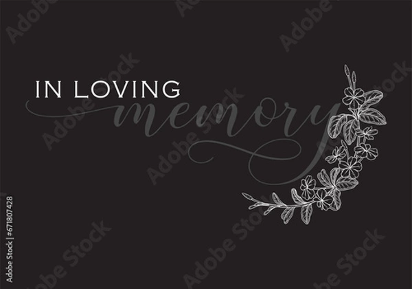 Fototapeta Funeral illustration. In memory