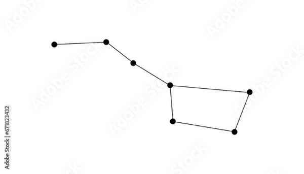 Obraz constellation Ursa Major icon, vector