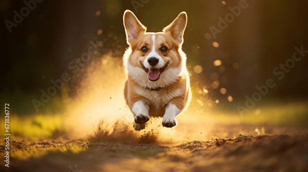 Obraz Uroczy pies corgi