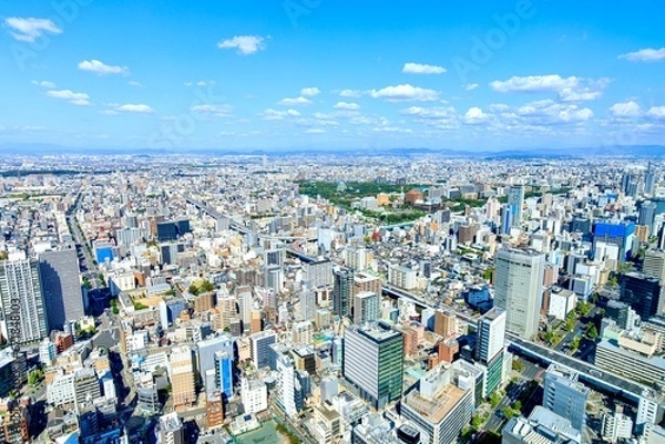 Obraz 名古屋市、ミッドランドスクエアから眺める名古屋の街並み（名古屋城方面）