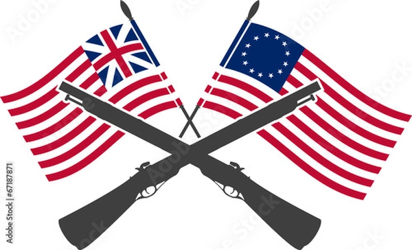 Obraz american war of independence. first variant