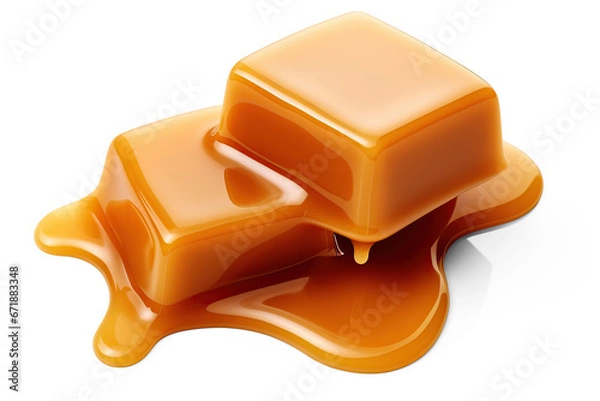 Fototapeta Caramel candies. cut out on transparent