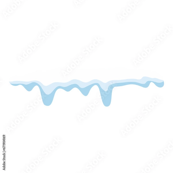 Obraz Snow Melted Vector Illustration 