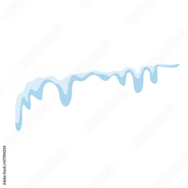 Obraz Snow Melted Vector Illustration 