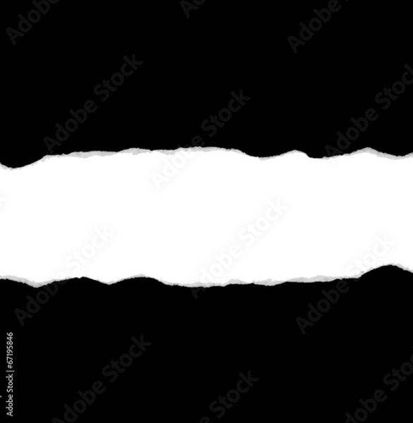 Obraz Ripped black and white paper