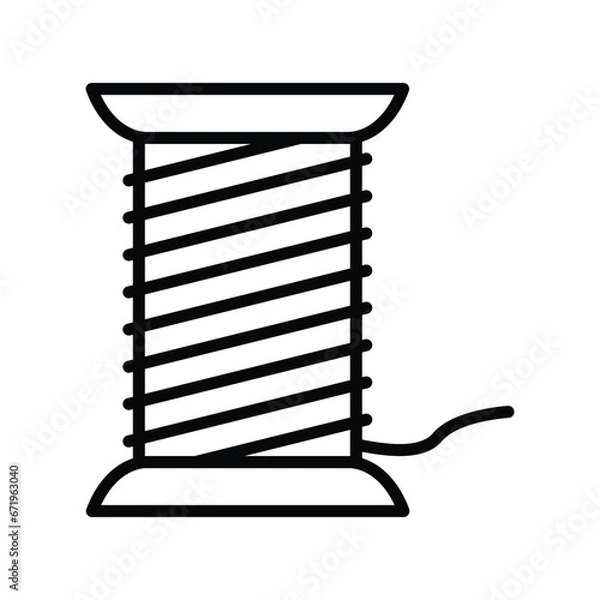 Fototapeta Thread bobbin icon design, illustration design