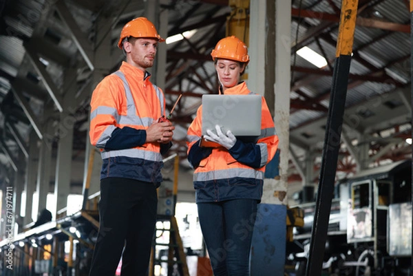 Obraz Locomotive Engineers trading Carbon Credits on platform for Responsible Railway Emission Reduction