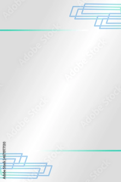 Obraz Abstract technology background with blue green gradient lines and copy space for your text, template design, texture, backdrop, banner business. Vector illustration.