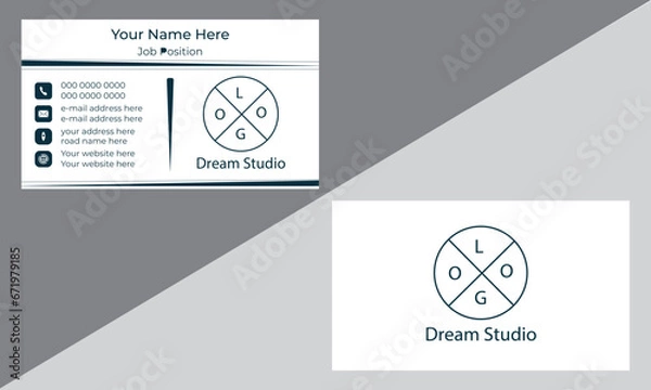 Fototapeta An elegant luxury Modern Creative & Clean business business card design.set to print with vector & illustration. 