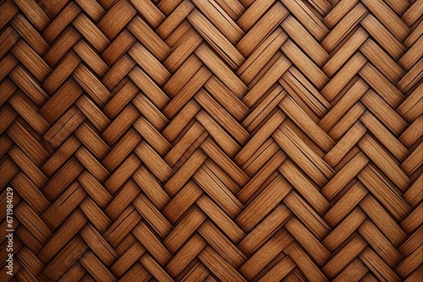 Fototapeta Woven Wood Curve Texture Wall Background: Natural Elegance in Organic Patterns